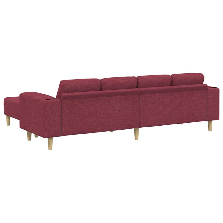 Bankstel 3 pcs Wijnrood Stof