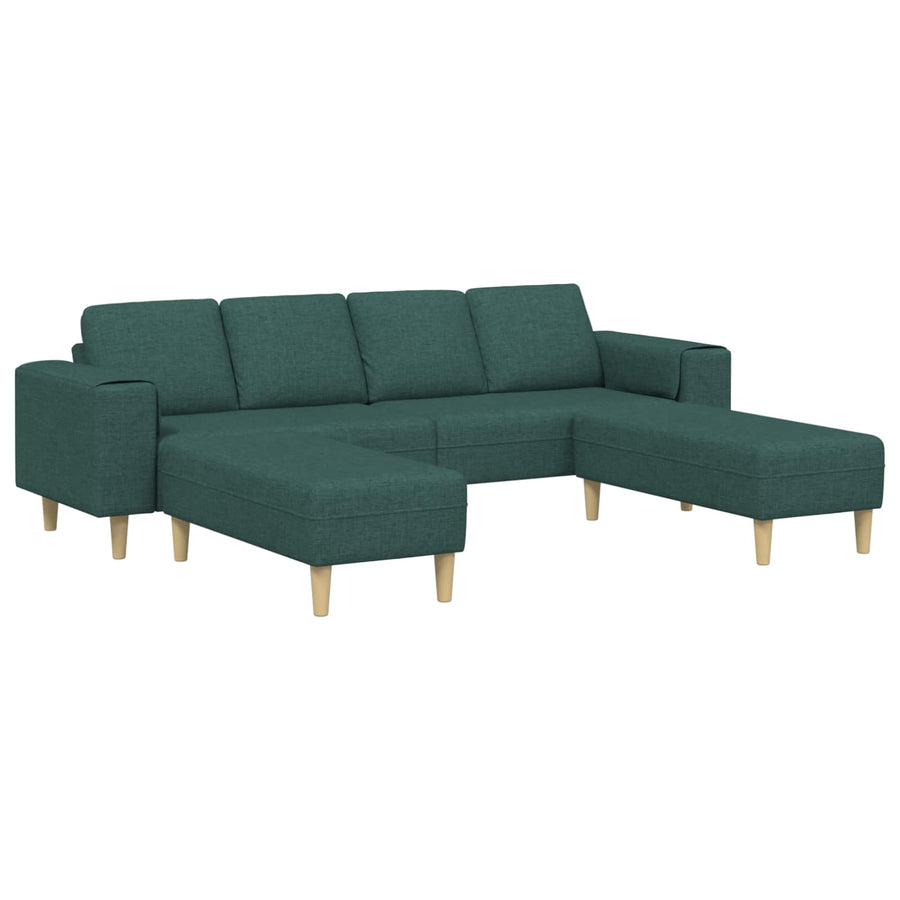 Woonkamer Bank 3 pcs Donkergroen Polyester
