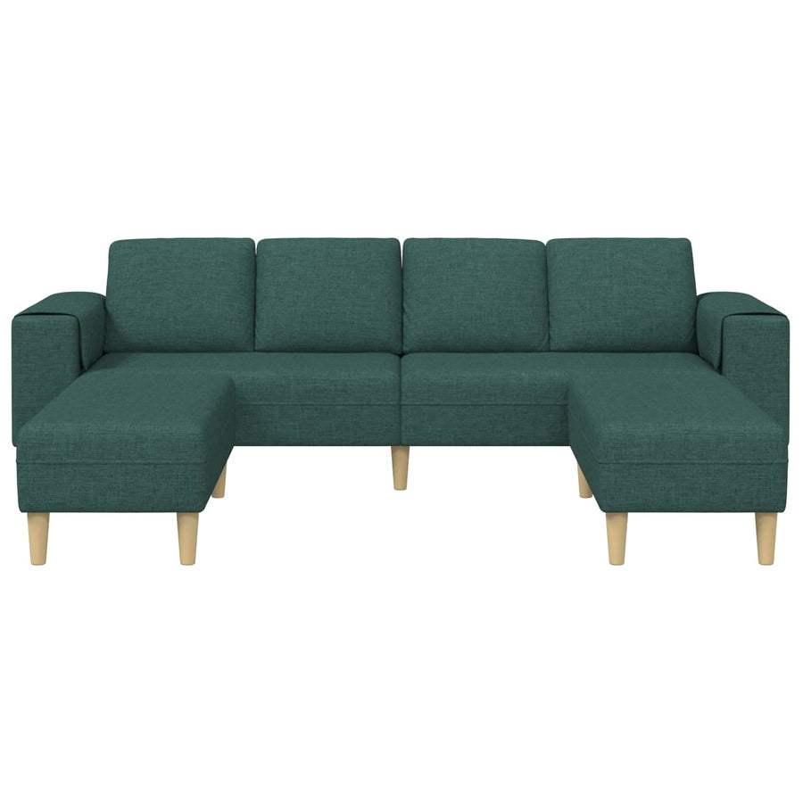 Woonkamer Bank 3 pcs Donkergroen Polyester