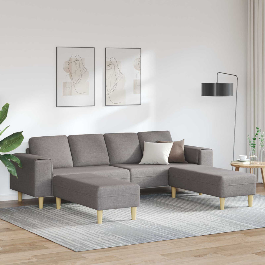 Woonkamer Bank 3 Pcs Polyester Taupe