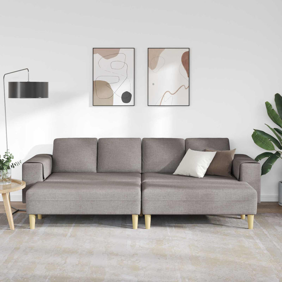 Woonkamer Bank 3 Pcs Polyester Taupe