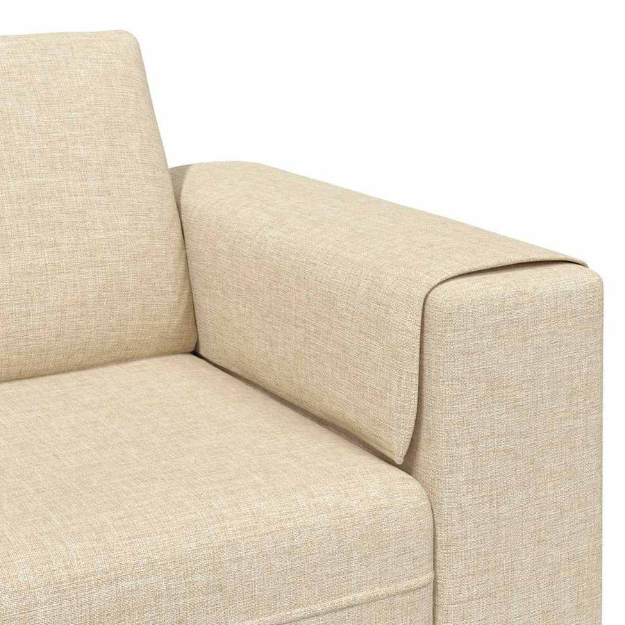 Bankstel 3 pcs Crème Stof