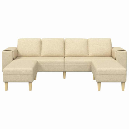 Bankstel 3 pcs Crème Stof