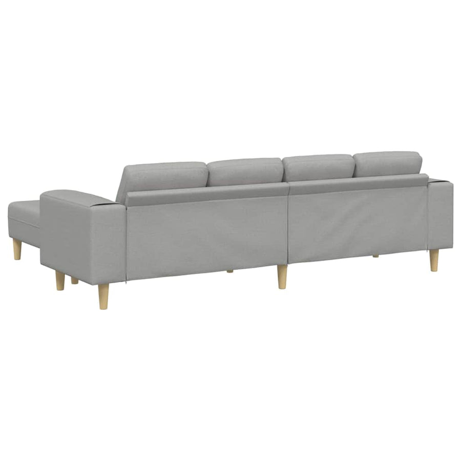 Bankstel 3 pcs Wolken grijs Stof