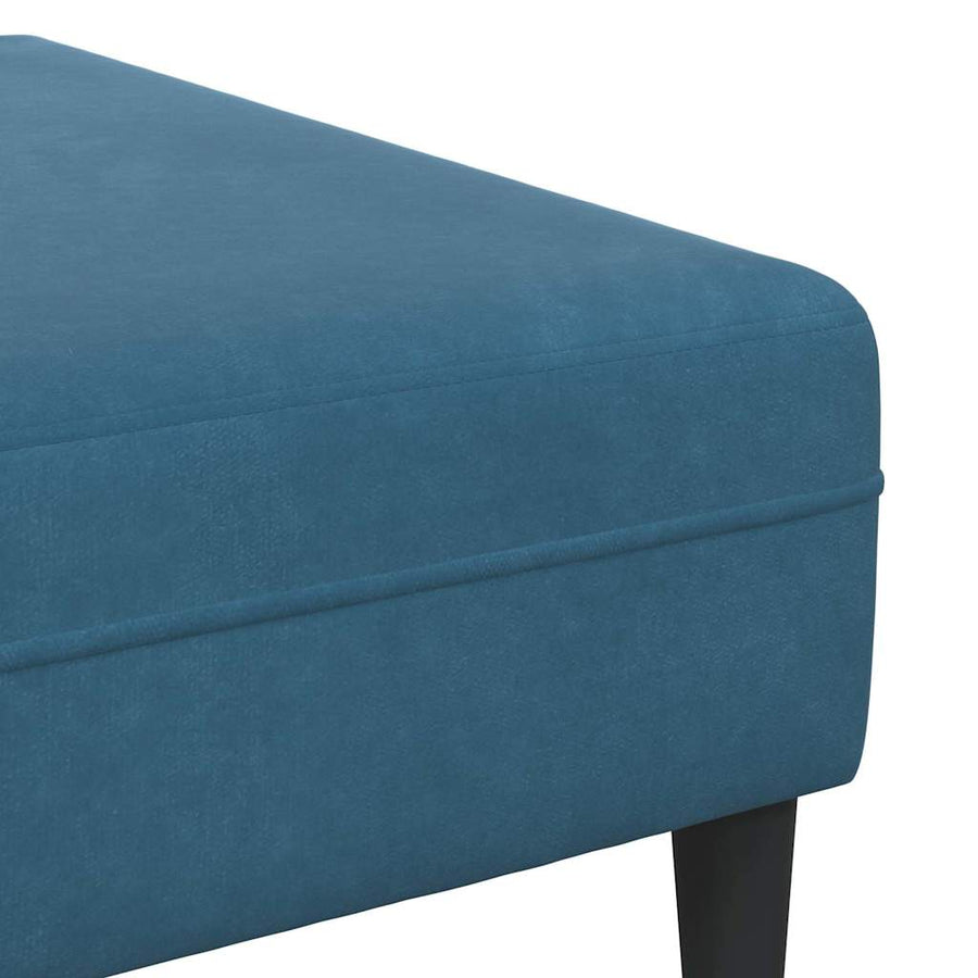 Bankstel 3 pcs Blauw Fluweel