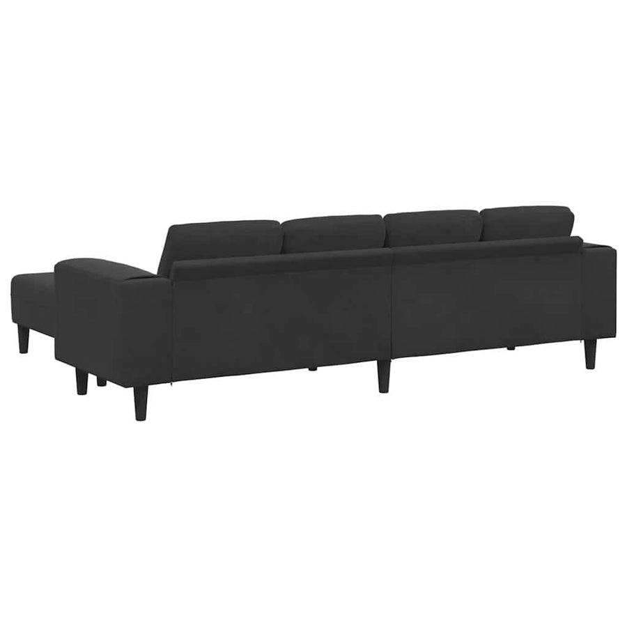 Bankstel 3 pcs Zwart Fluweel