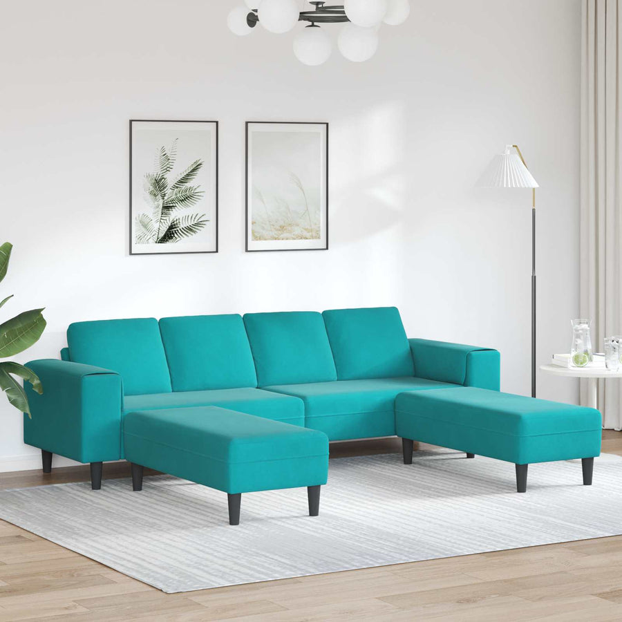 Woonkamer Bank 3 Pcs Turquoise