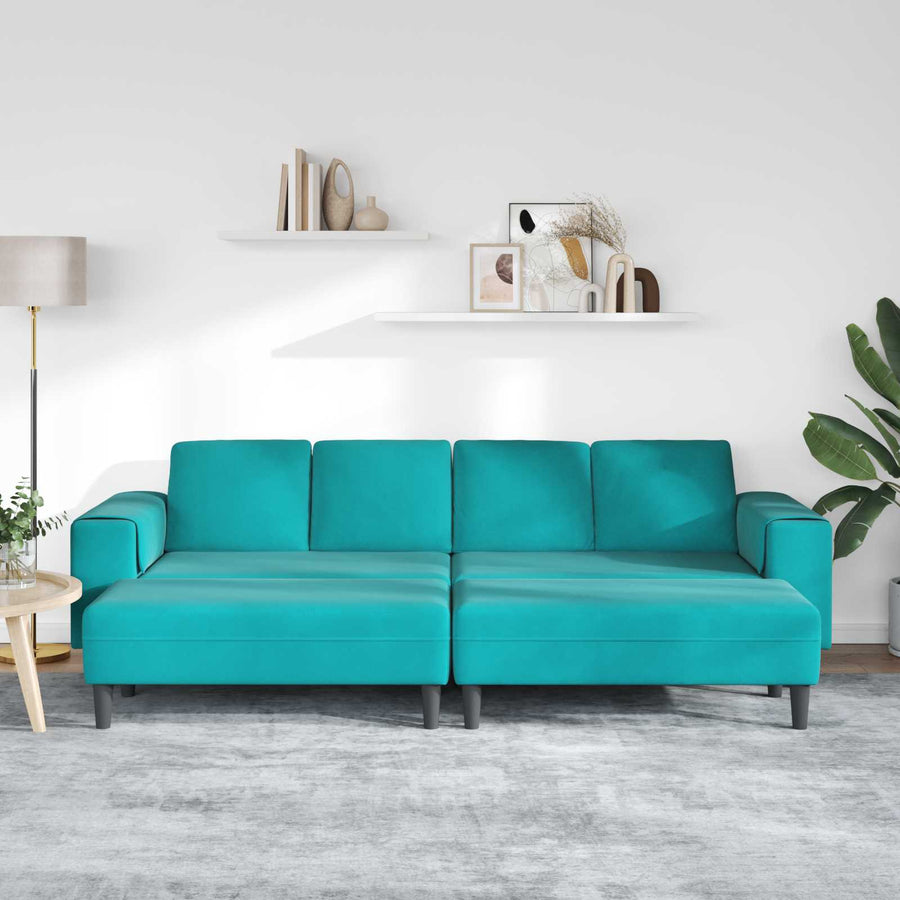 Woonkamer Bank 3 Pcs Turquoise