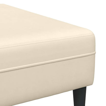 Stoffen Bank met kussen Crème 208 cm Katoenen stof