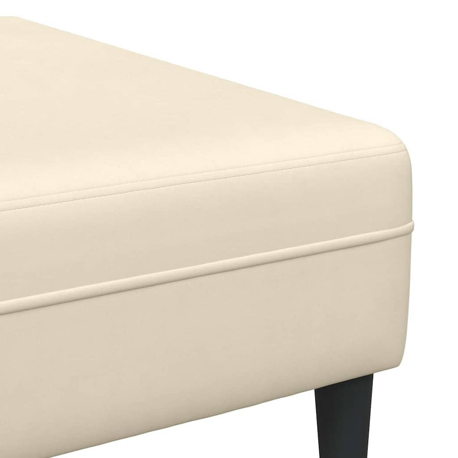 Stoffen Bank met kussen Crème 208 cm Katoenen stof