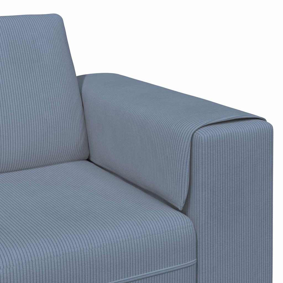 Stoffen Bank met kussen Blauw Katoenen stof