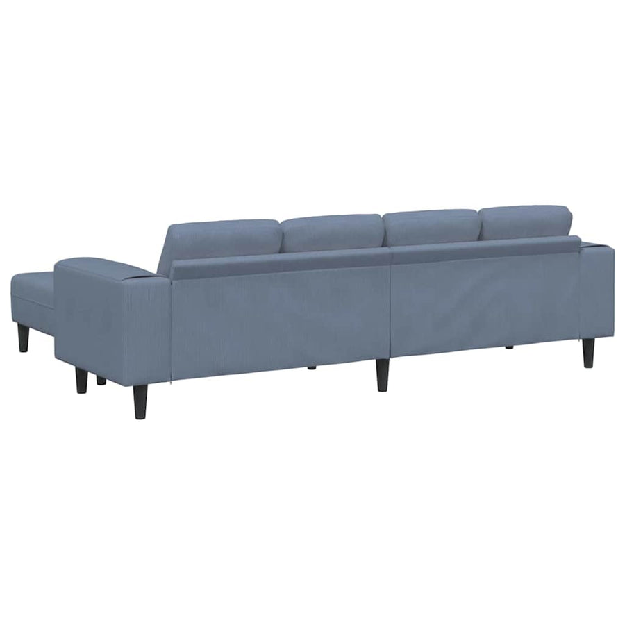 Stoffen Bank met kussen Blauw Katoenen stof