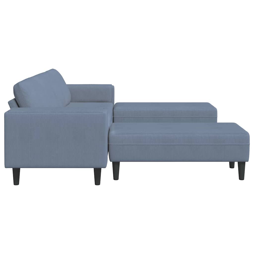 Stoffen Bank met kussen Blauw Katoenen stof