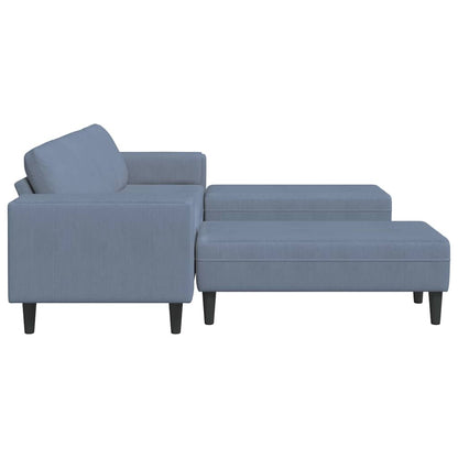 Stoffen Bank met kussen Blauw Katoenen stof