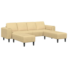 Stoffen Bank met kussen Grijs groen Katoenen stof