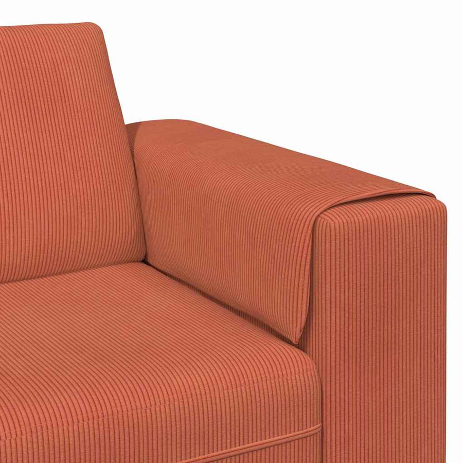 Stoffen Bank met kussen Rood-oranje 208 cm Katoenen stof
