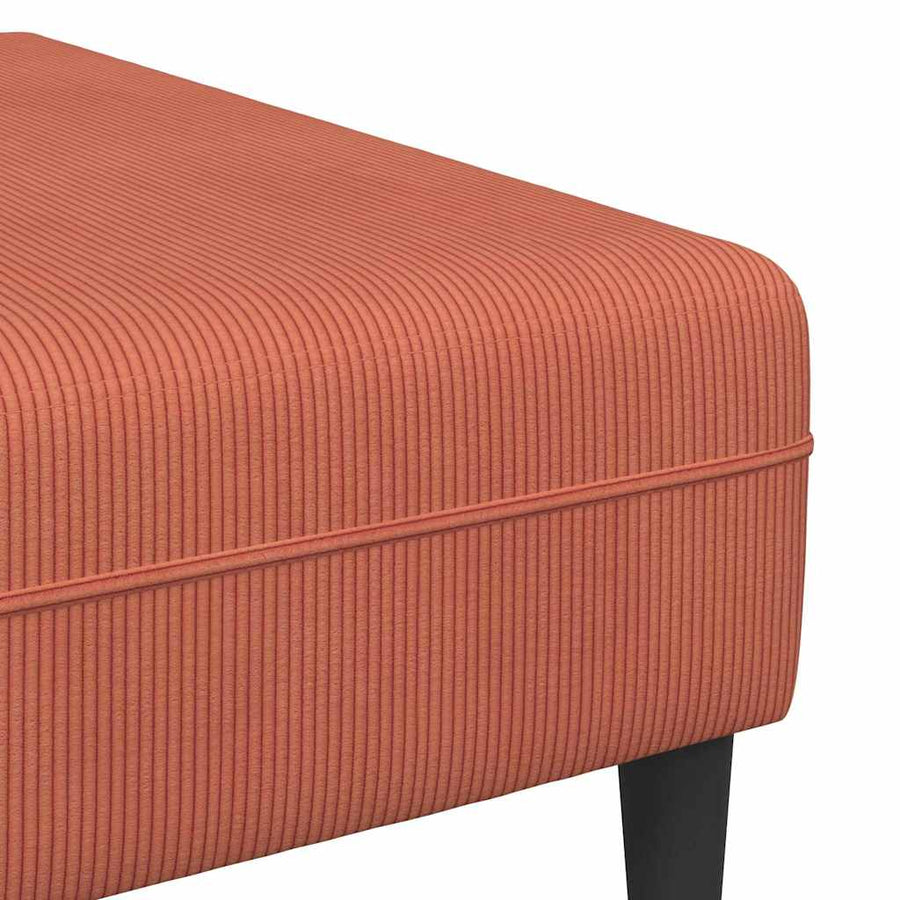 Stoffen Bank met kussen Rood-oranje 208 cm Katoenen stof