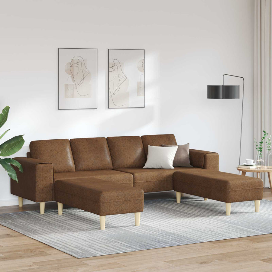 Woonkamer Bank 3 Pcs Bruin