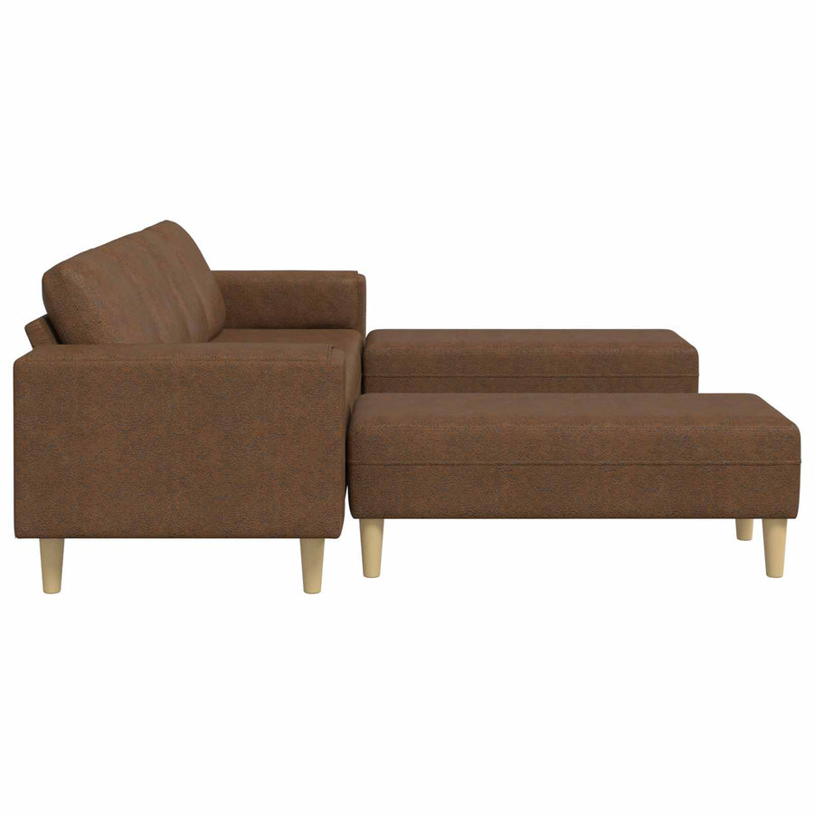 Woonkamer Bank 3 Pcs Bruin