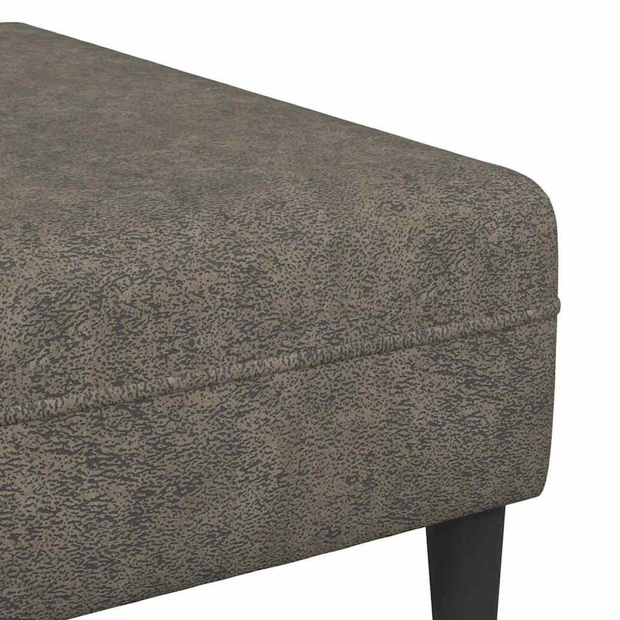 Bankstel 3 pcs Donkergrijs Faux suede leer