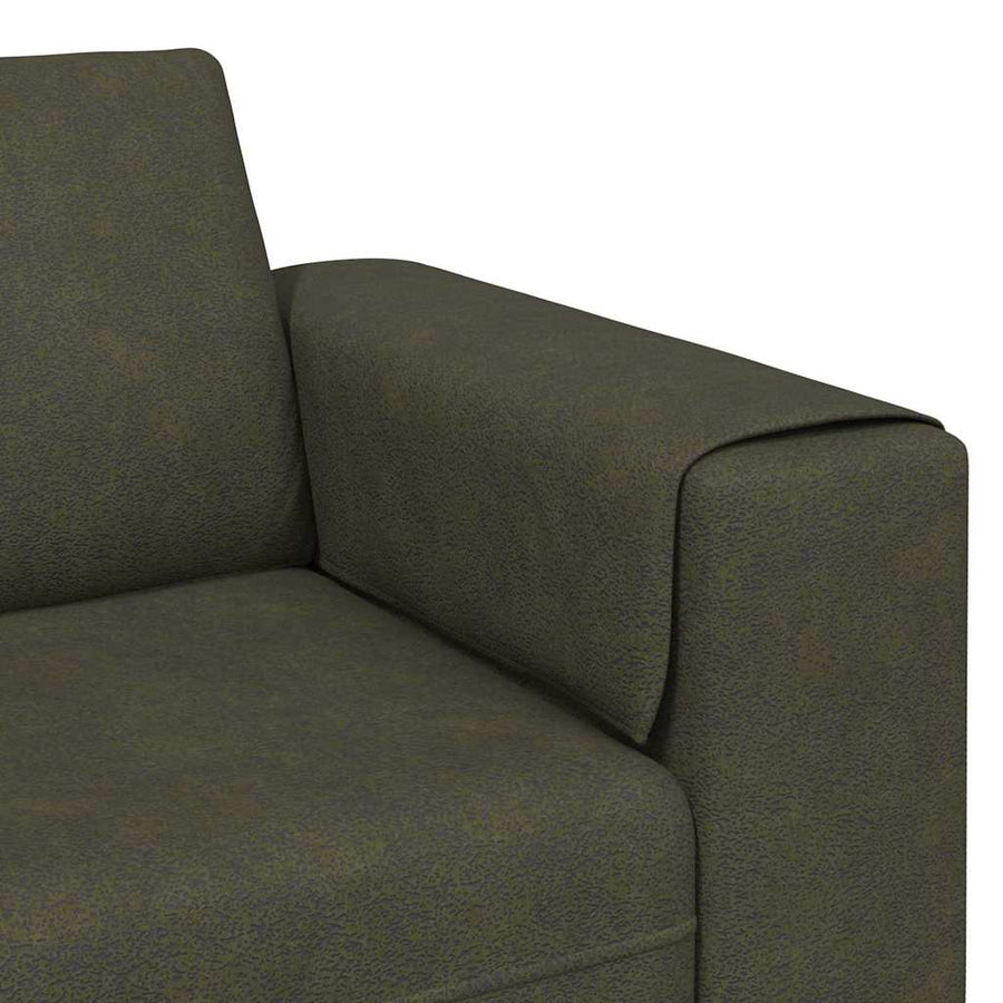 Bankstel 3 pcs Leger groen Faux suede leer
