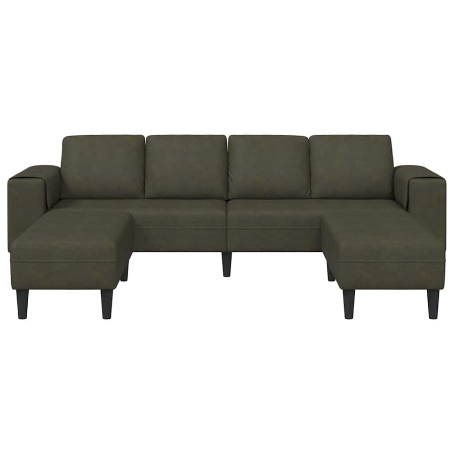 Bankstel 3 pcs Leger groen Faux suede leer