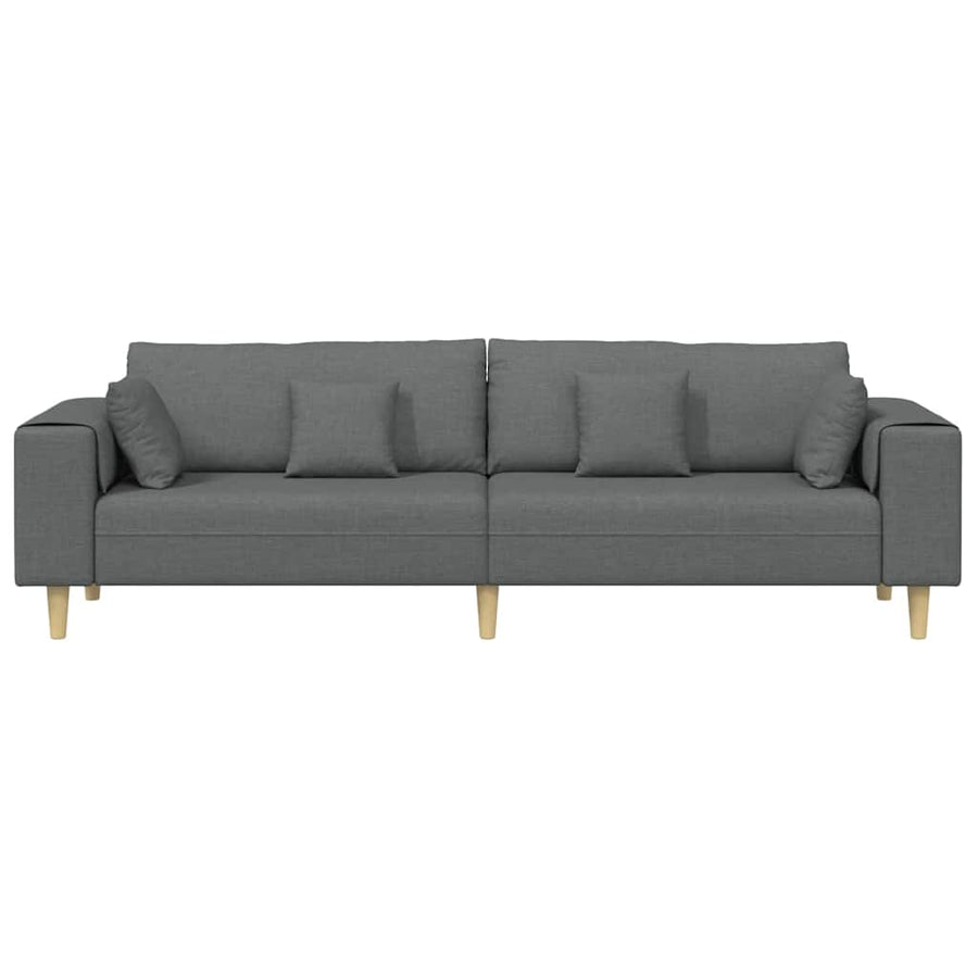 Stoffen Bank met kussen Donkergrijs 208 cm Stof