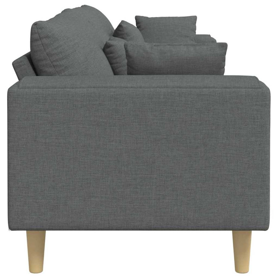 Stoffen Bank met kussen Donkergrijs 208 cm Stof