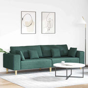 Bank 208 cm donkergroen stof