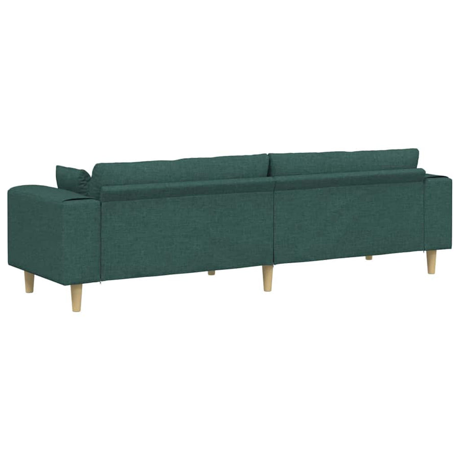 Stoffen Bank met kussen Donkergroen 208 cm Stof