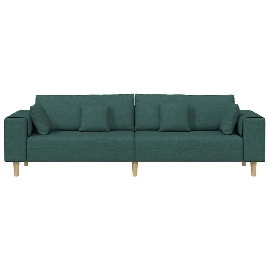 Stoffen Bank met kussen Donkergroen 208 cm Stof
