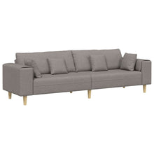 Stoffen Bank met kussen Taupe 208 cm Stof