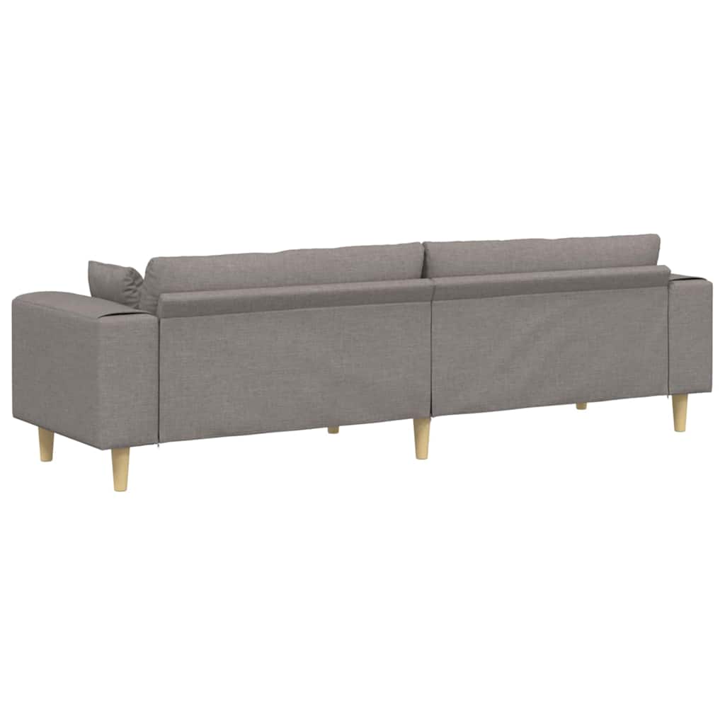 Stoffen Bank met kussen Taupe 208 cm Stof