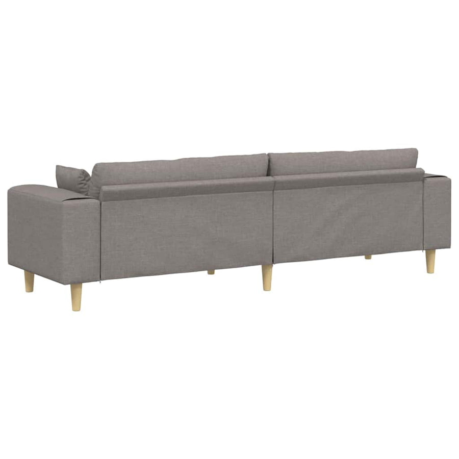Stoffen Bank met kussen Taupe 208 cm Stof