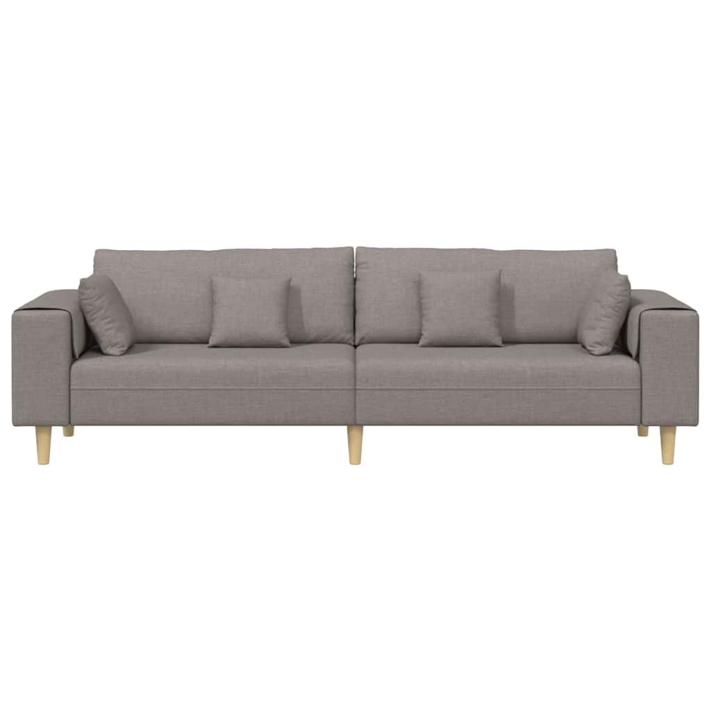 Stoffen Bank met kussen Taupe 208 cm Stof