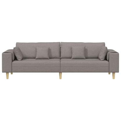 Stoffen Bank met kussen Taupe 208 cm Stof