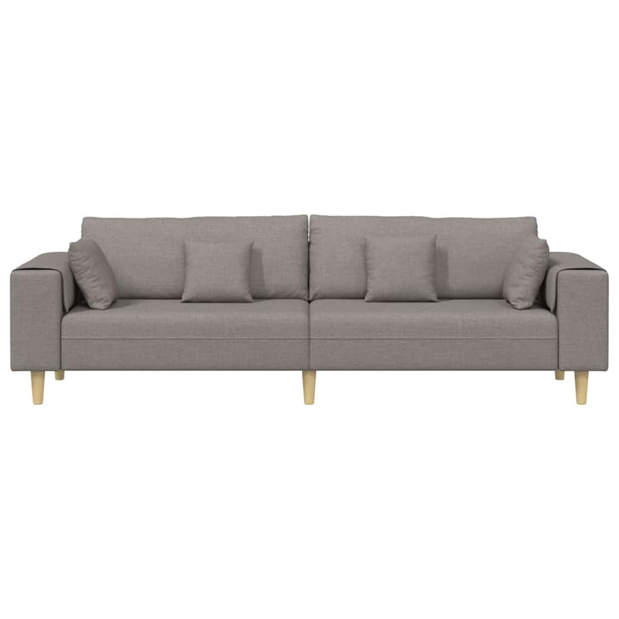 Stoffen Bank met kussen Taupe 208 cm Stof