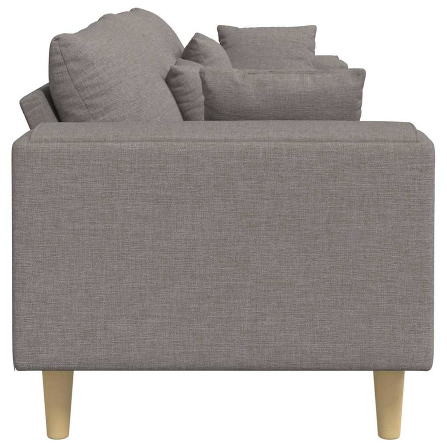 Stoffen Bank met kussen Taupe 208 cm Stof