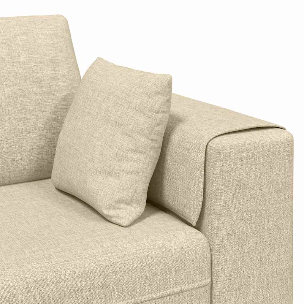 Stoffen Bank met kussen Crème 208 cm Stof