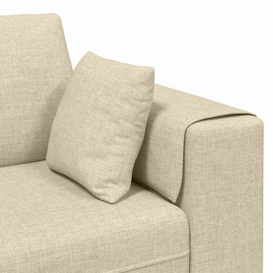Stoffen Bank met kussen Crème 208 cm Stof