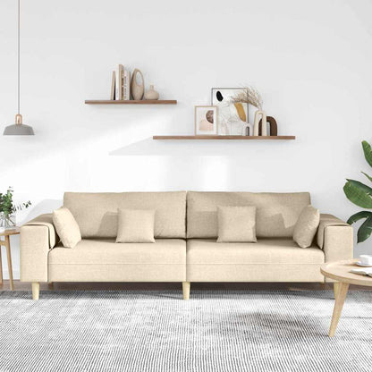 Stoffen Bank met kussen Crème 208 cm Stof