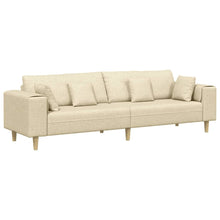 Stoffen Bank met kussen Crème 208 cm Stof