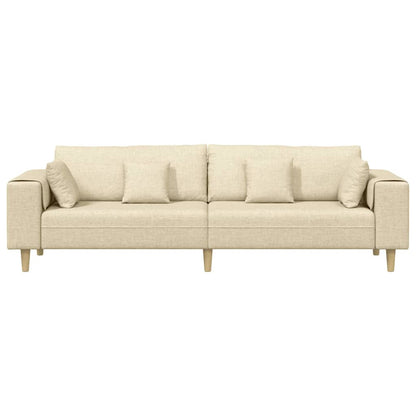 Stoffen Bank met kussen Crème 208 cm Stof