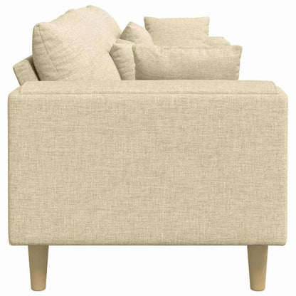 Stoffen Bank met kussen Crème 208 cm Stof