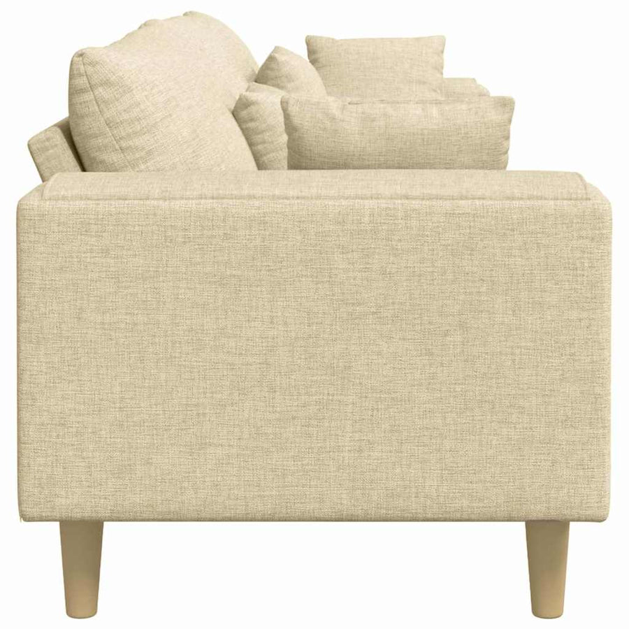 Stoffen Bank met kussen Crème 208 cm Stof