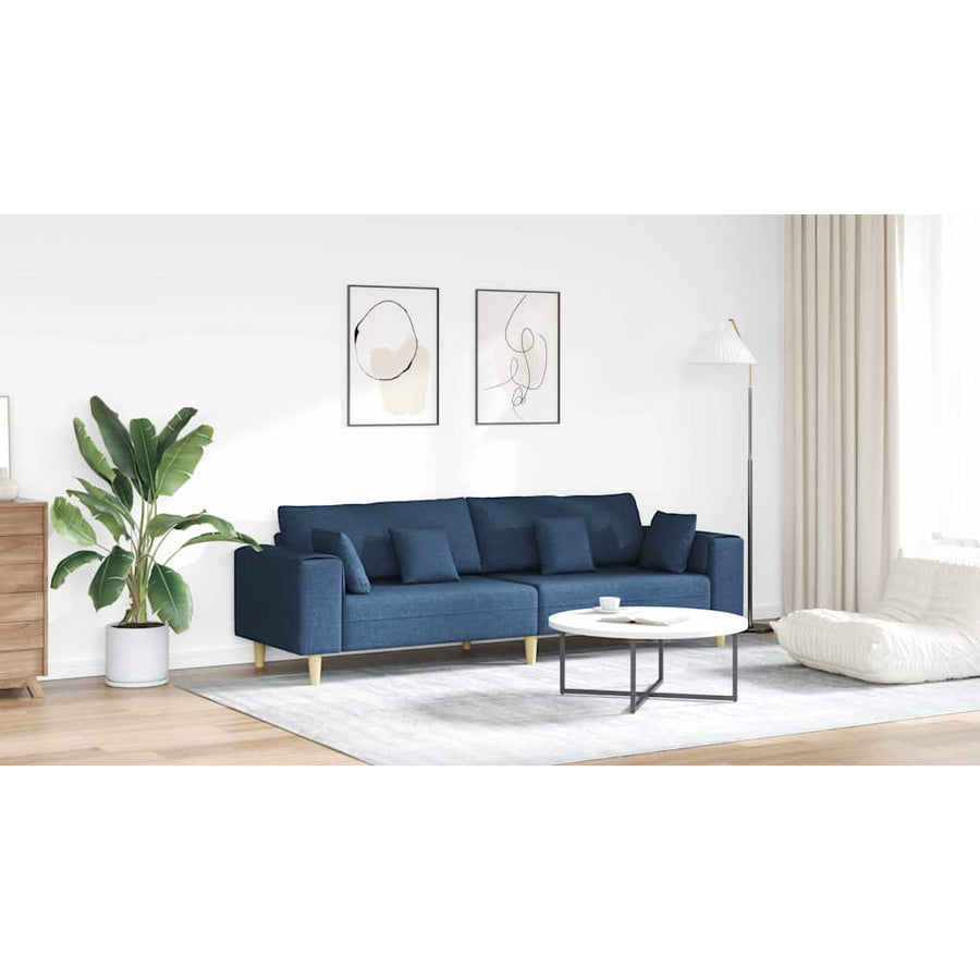 Stoffen Bank met kussen Blauw 208 cm Stof