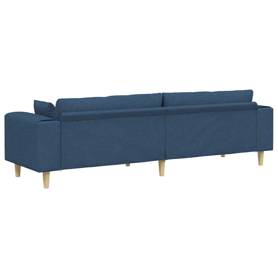 Stoffen Bank met kussen Blauw 208 cm Stof