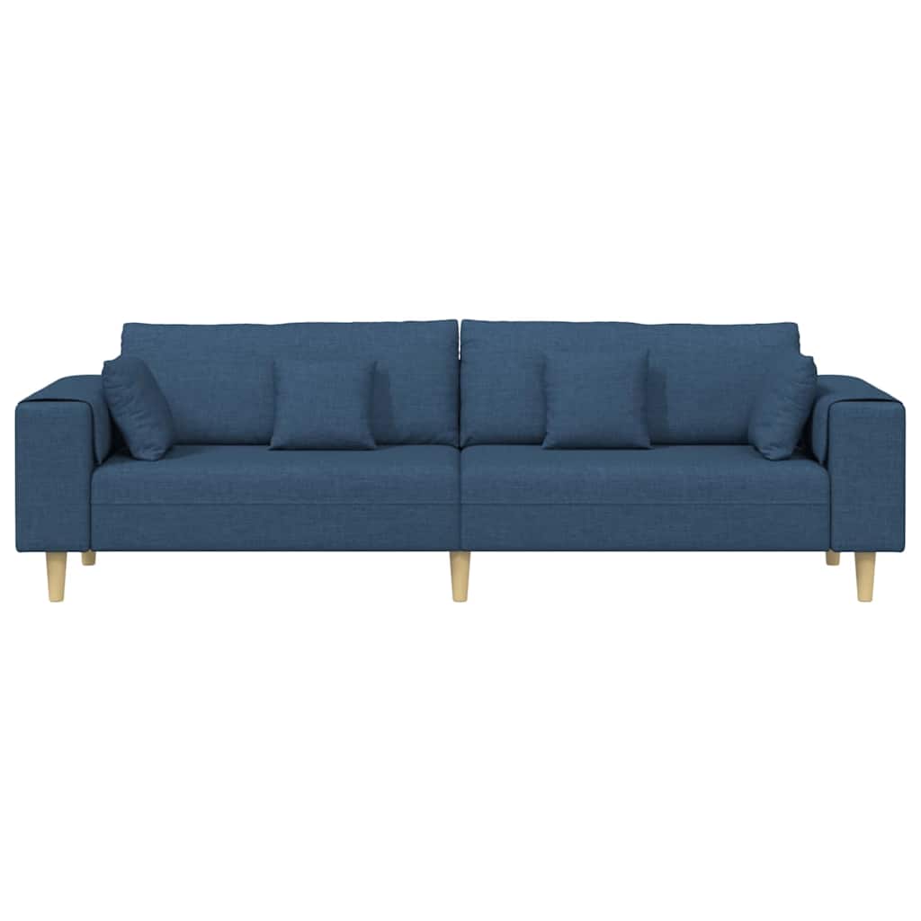 Stoffen Bank met kussen Blauw 208 cm Stof