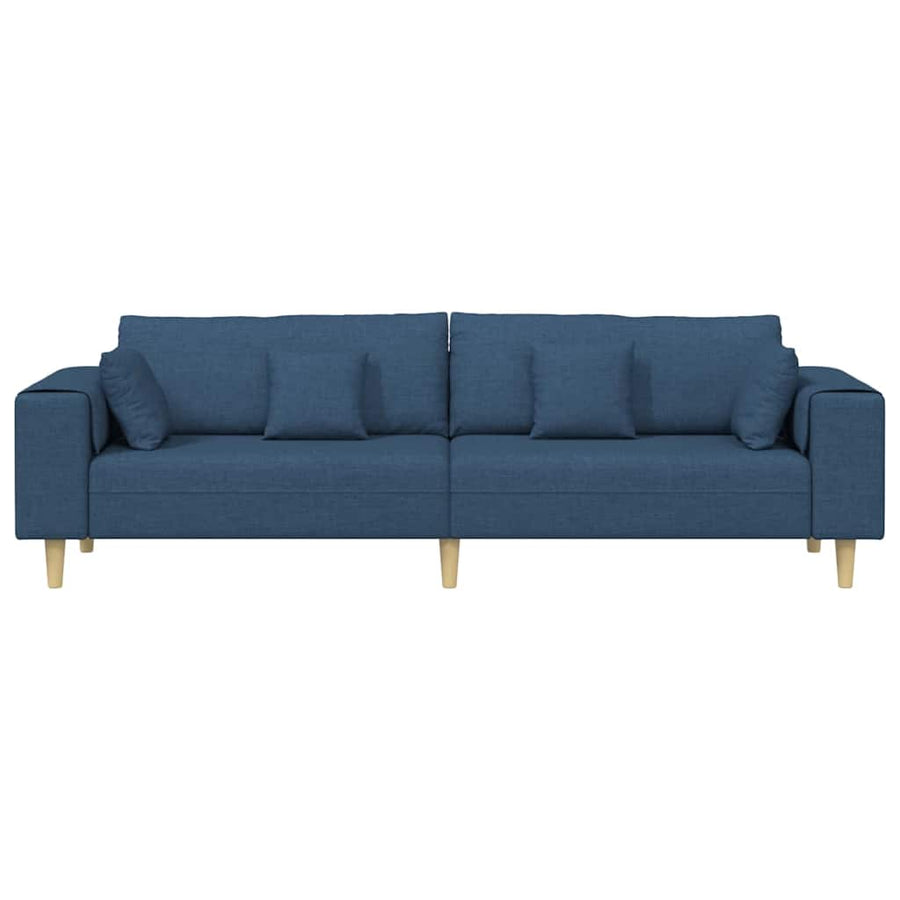 Stoffen Bank met kussen Blauw 208 cm Stof