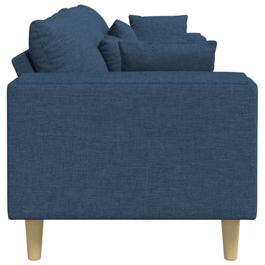 Stoffen Bank met kussen Blauw 208 cm Stof